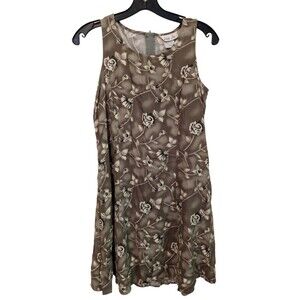 Lisa‎ Jo dusty green floral sun dress